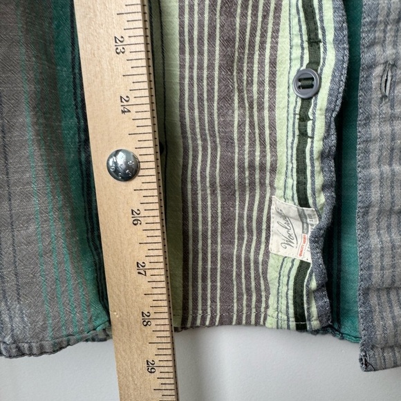 Woolrich Shirt Casual button down Men’s xl stripe lightweight beach - Picture 5 of 12